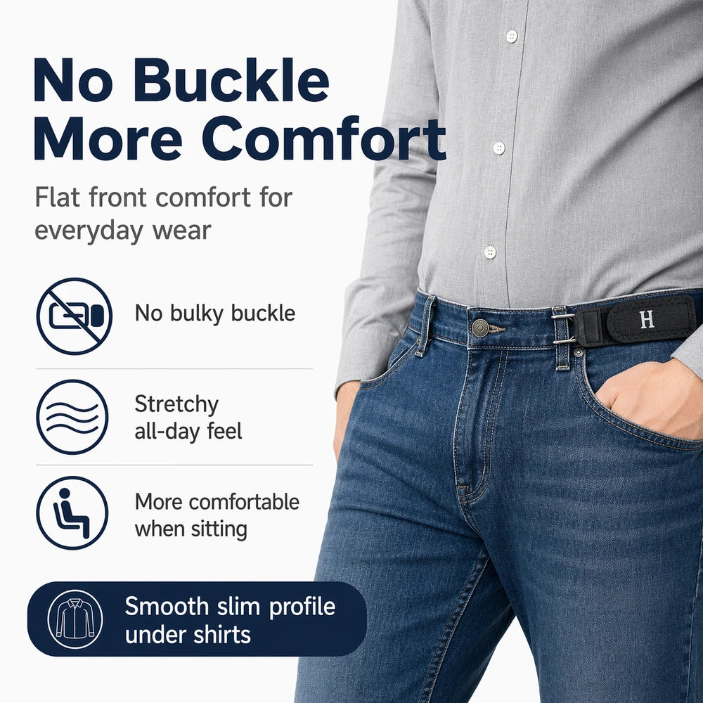 No-Buckle Belt 4-Pack
