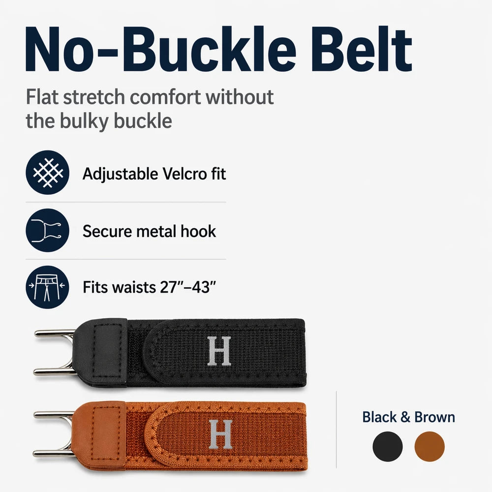 No-Buckle Belt 4-Pack