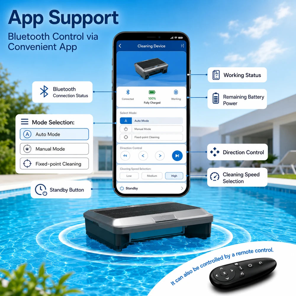 Solar Powered Pool Surface Cleaner