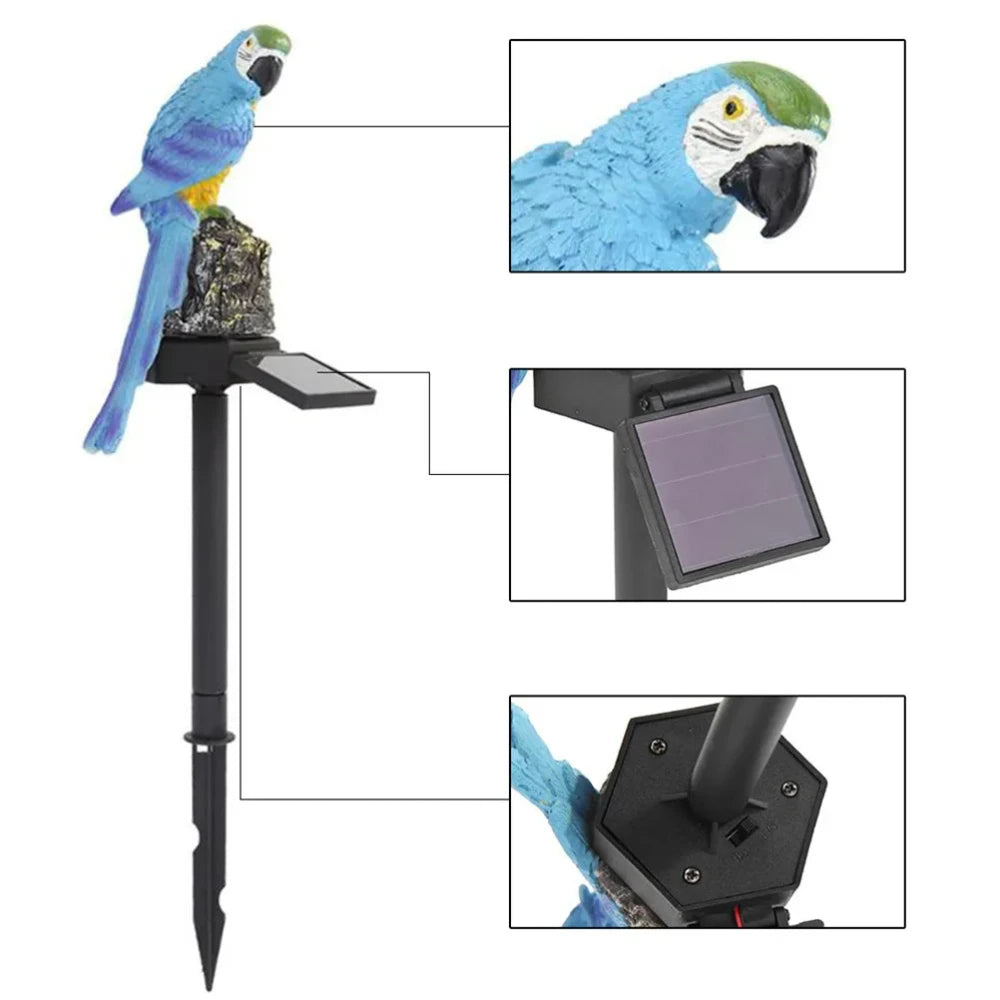 Parrot Design Solar Garden Light