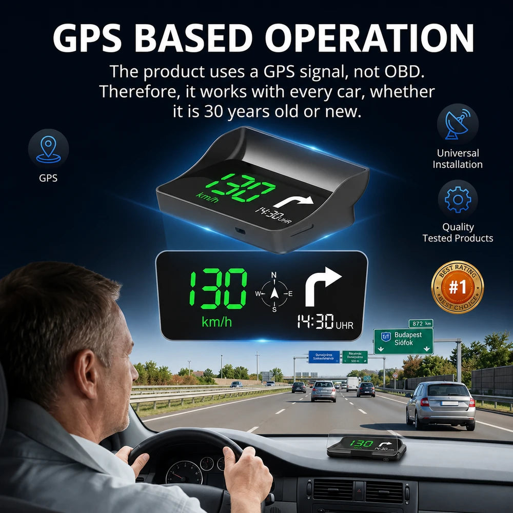 Digital Speedometer Head-Up Display