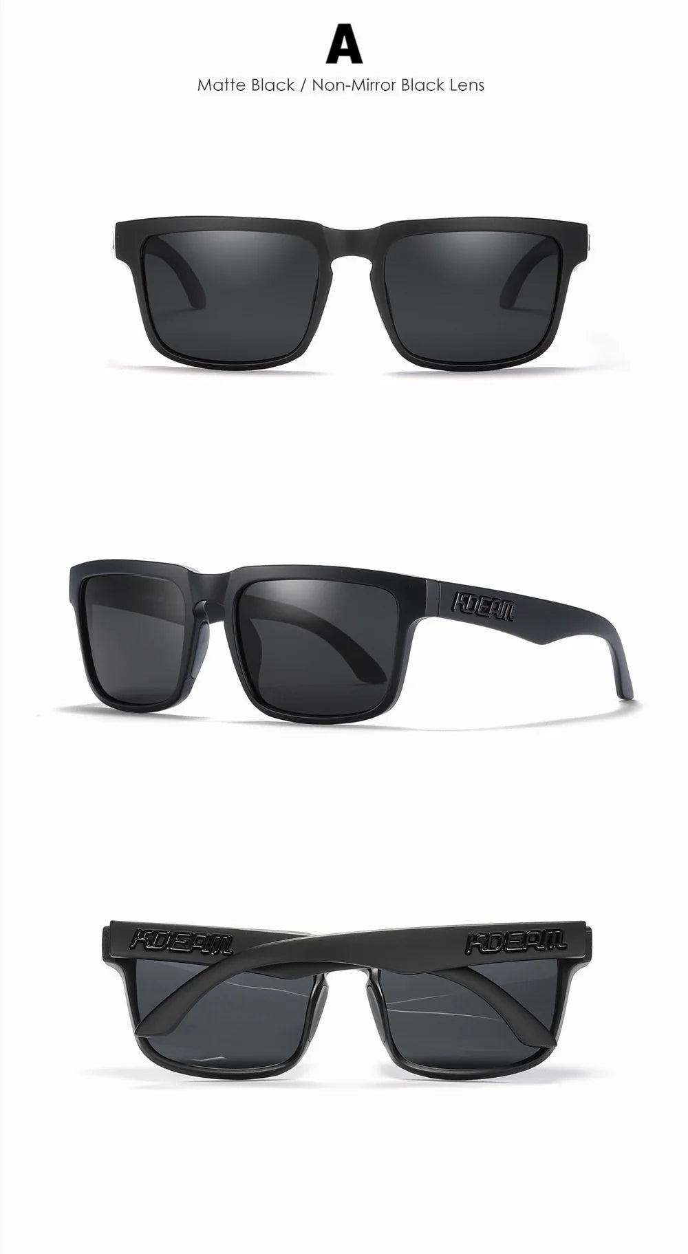 KDEAM Unisex Polarized Anti-Glare Outdoor Sunglasses with UV400 Protection
