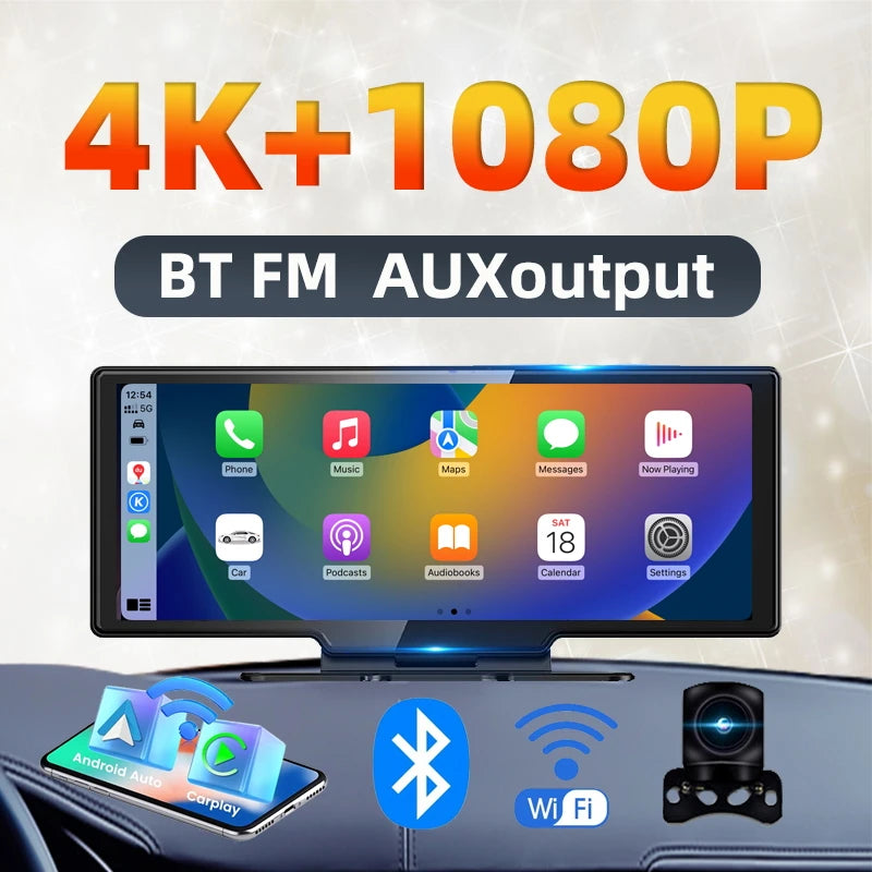 Drive Smarter With Wireless CarPlay & Android Auto with camera